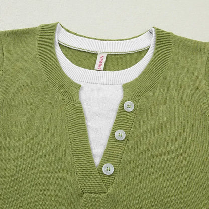 Women's Wool-Blend Casual Short Sleeve Knitwear