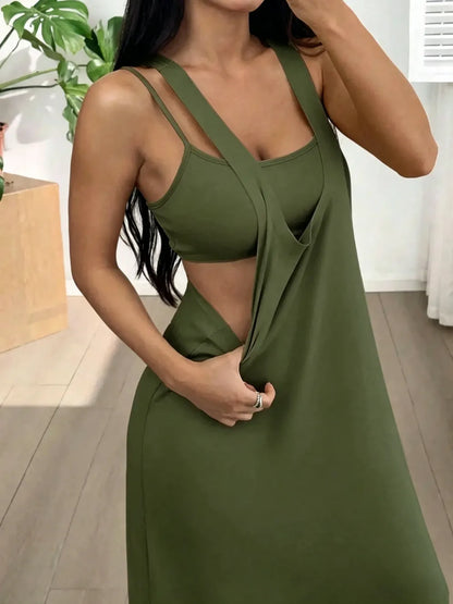 Heather Tank Top & Cutout Maxi Dress Set