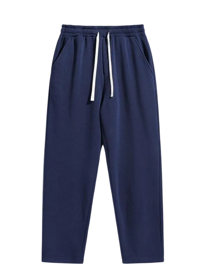 Men's Regular Fit Solid Drawstring Waist Sweatpants
