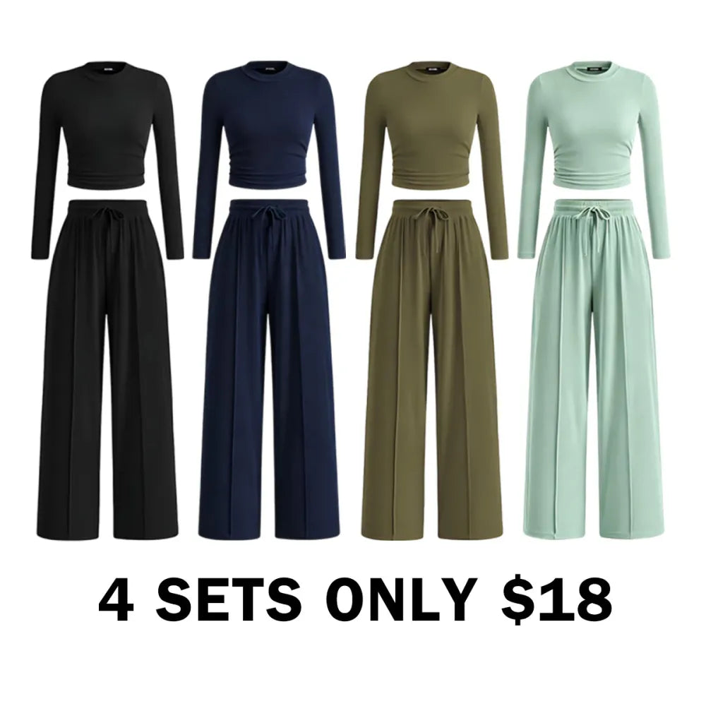 2-Piece Ribbed Knit Lounge Set