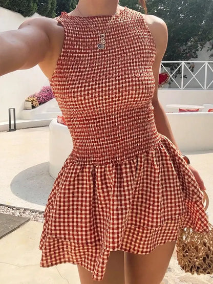⏰Hot Sale-Women'S Casual Fashion Sleeveless Short Dress🔥8-Pack - All Colors Included
