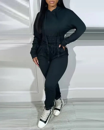 2 Piece Outfits Lounge Hoodie
