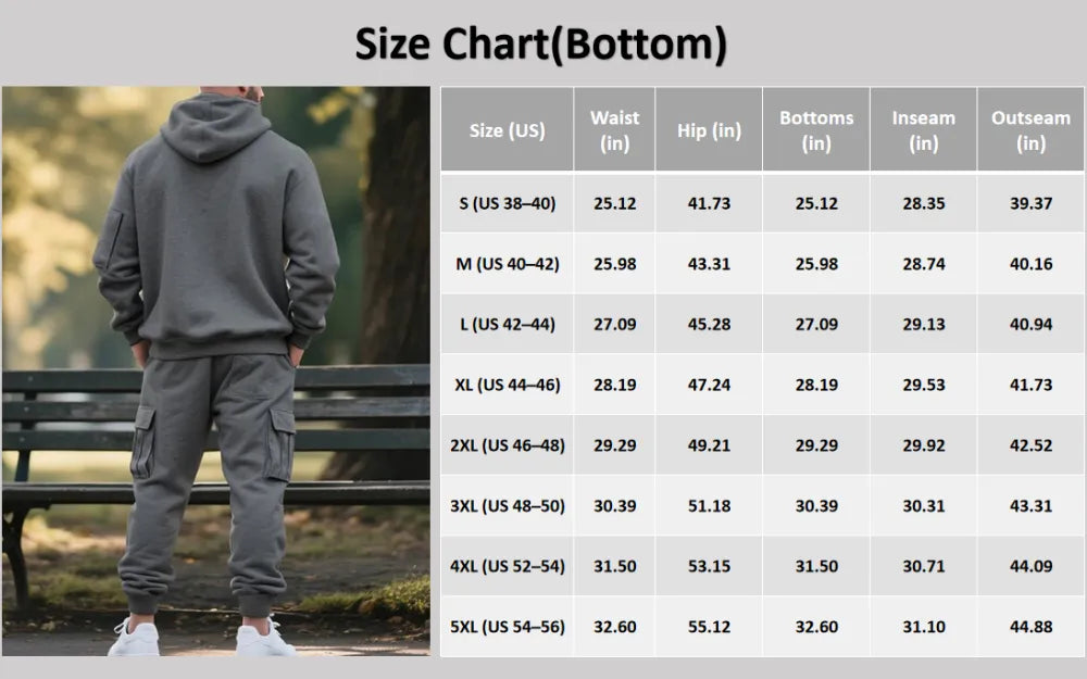 Men's Fleece Lined Casual Set