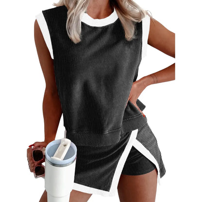 Women's Crewneck Ribbed 2-Piece Sets