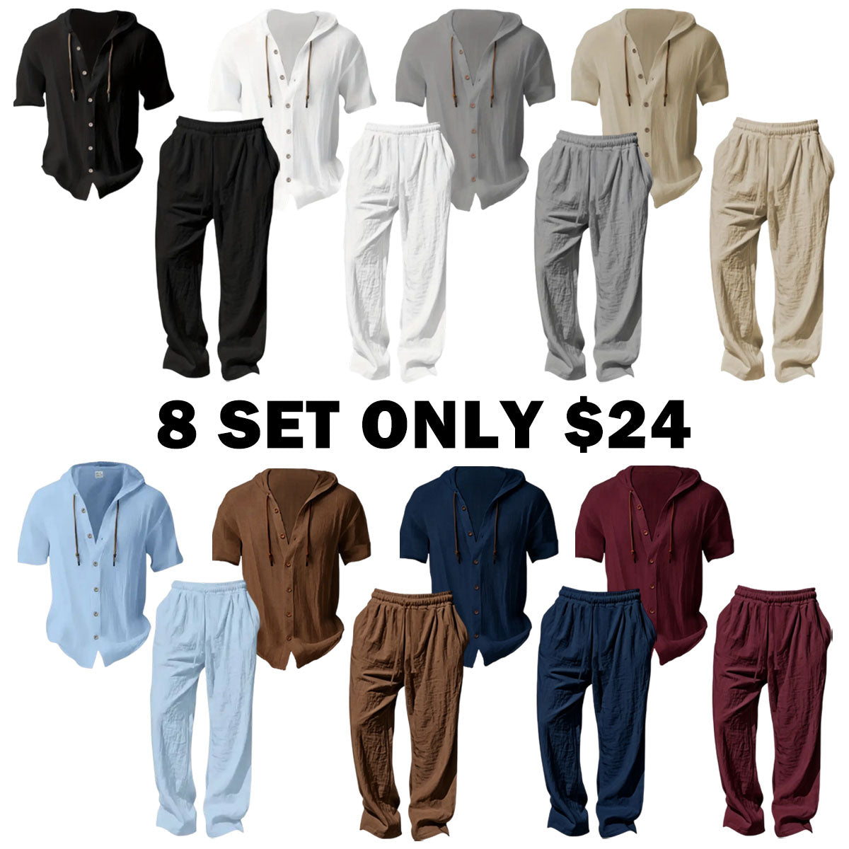 Men’s lightweight two-piece set with a hood