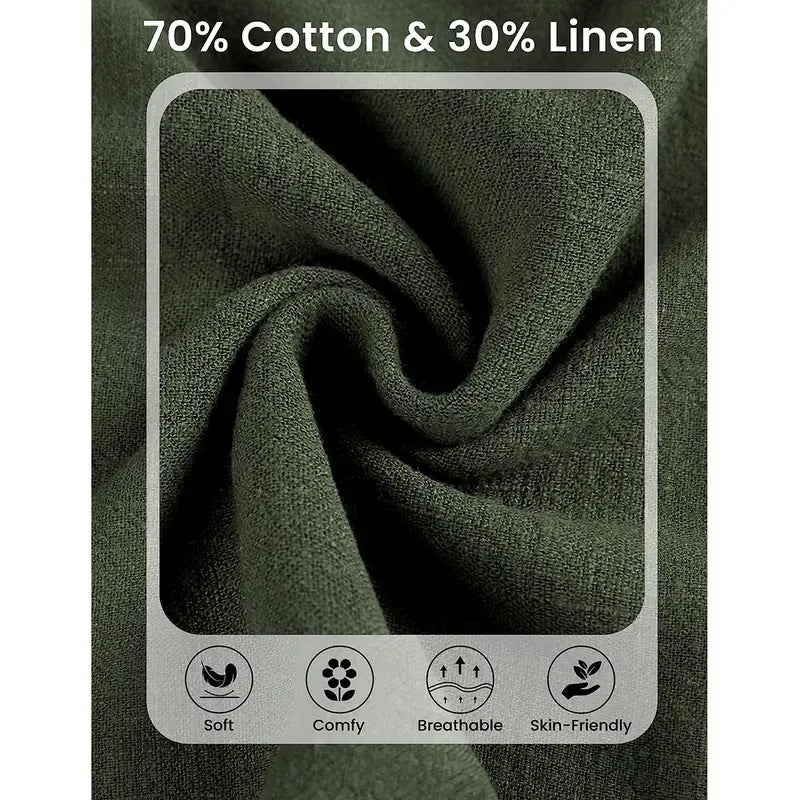 Women's Cotton Linen Culottes Pants