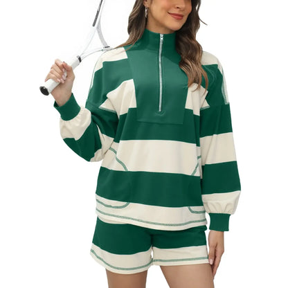 Women's Striped Lounge Set 2 Piece Set
