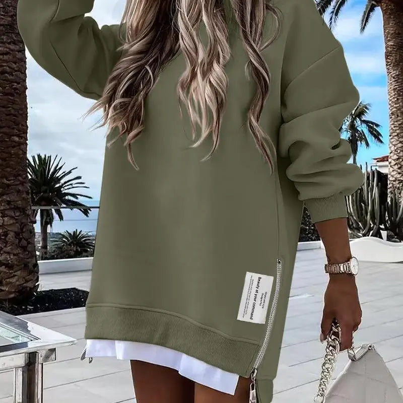 Womens Long Sleeve Pullover Sweatshirt