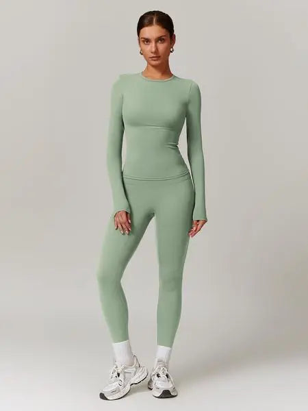 Skinny Tee & High Waist Leggings Tracksuit Set