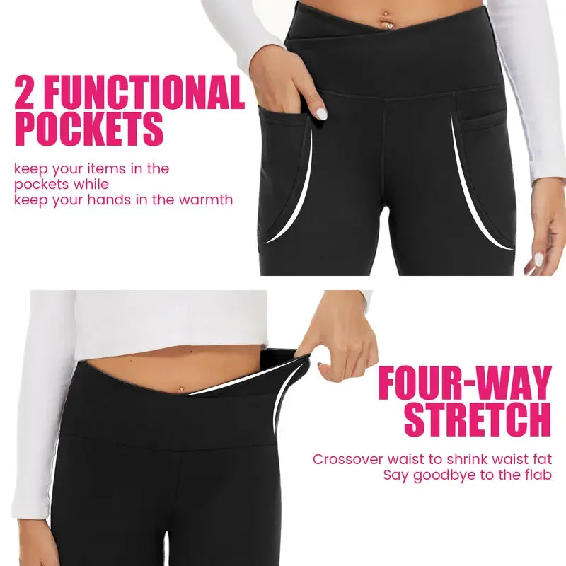 Women's High Waisted Flare Leggings