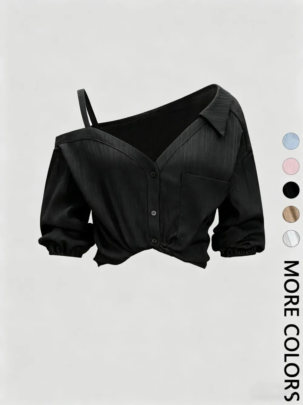 Women's Asymmetric Neckline Cold Shoulder Blouse