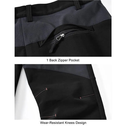 Men's Waterproof Pants Insulated Cold weather Hiking Winter Snow Ski Softshell Outdoor Pants
