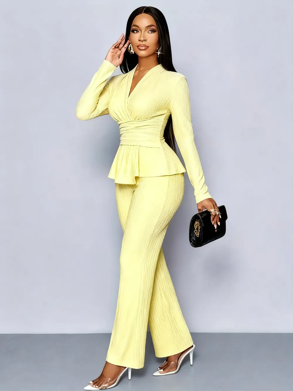 Women's Asymmetrical Hem Two-Piece Outfits