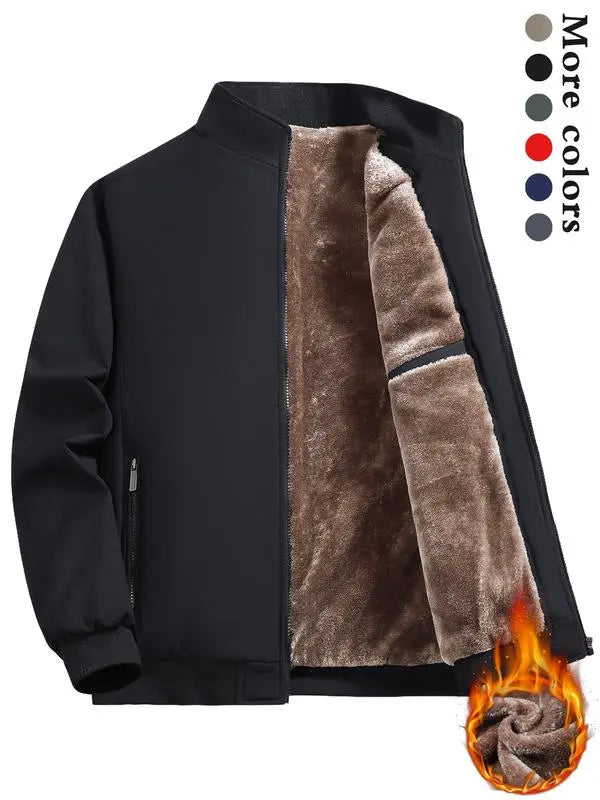 Men's Zip Up Thermal Lined Fleece Jacket