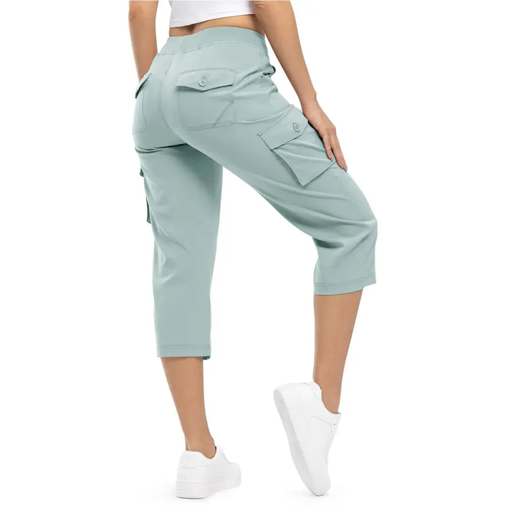 Women's Lightweight Capris Hiking Pants 6 Pockets