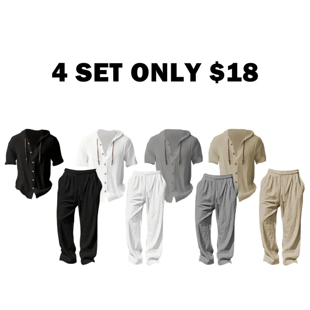 Men’s lightweight two-piece set with a hood