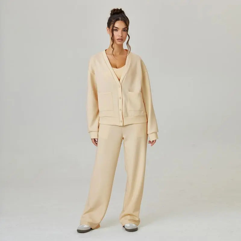 Women's Slouchy Solid Color Soft Two Piece Set