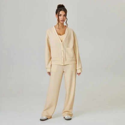 Women's Slouchy Solid Color Soft Two Piece Set