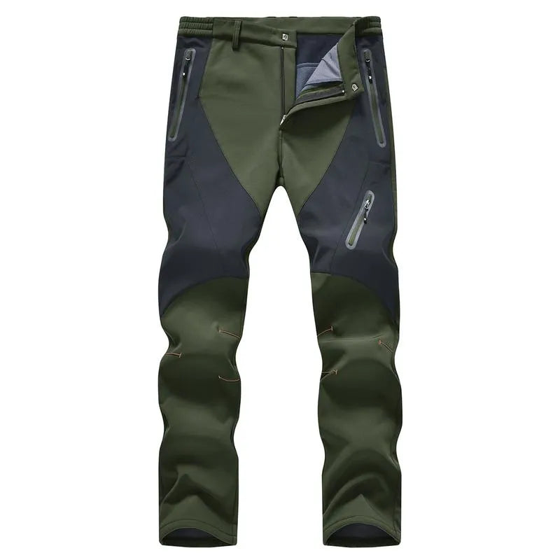Men's Waterproof Pants Insulated Cold weather Hiking Winter Snow Ski Softshell Outdoor Pants