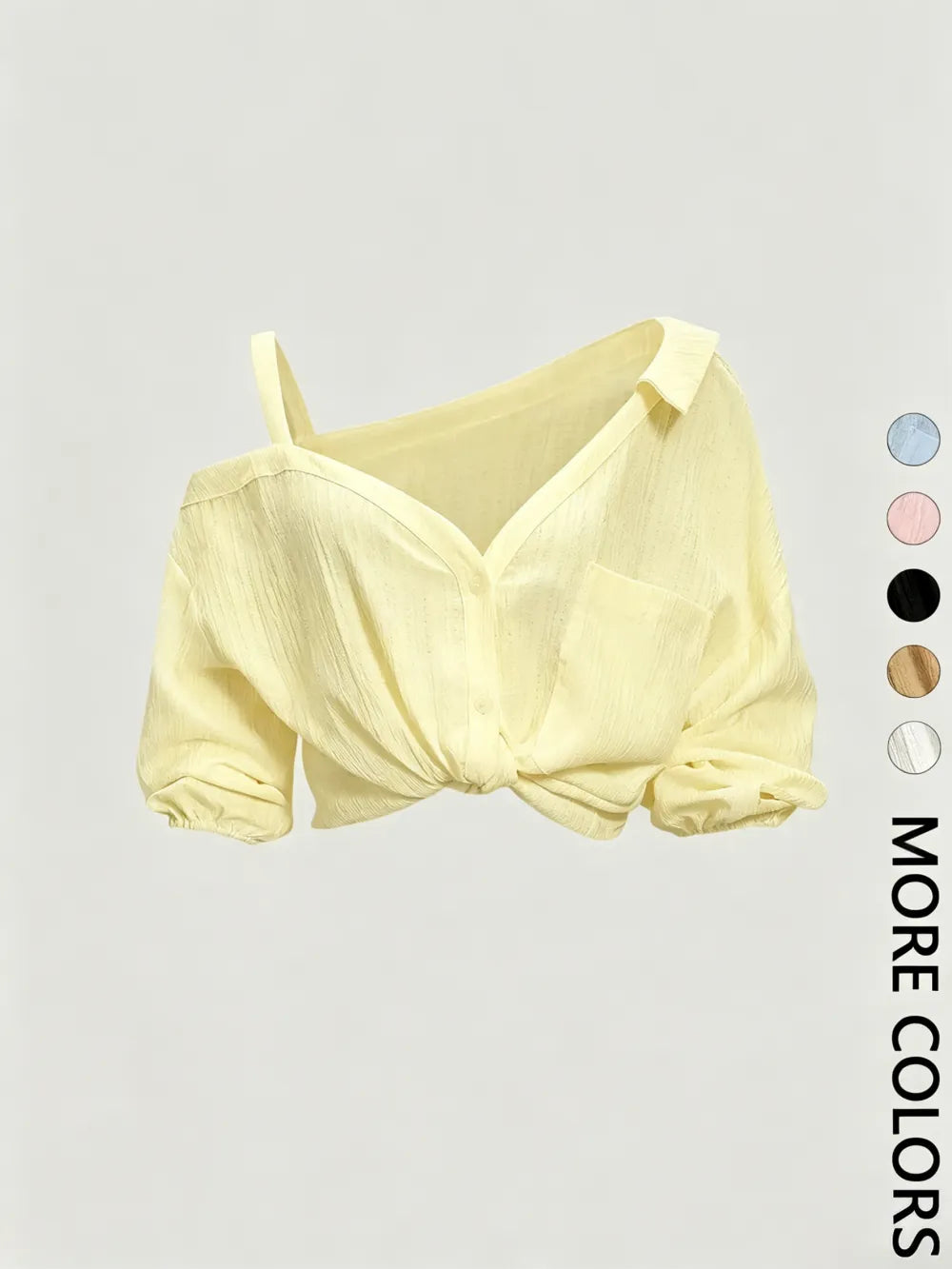 Women's Asymmetric Neckline Cold Shoulder Blouse