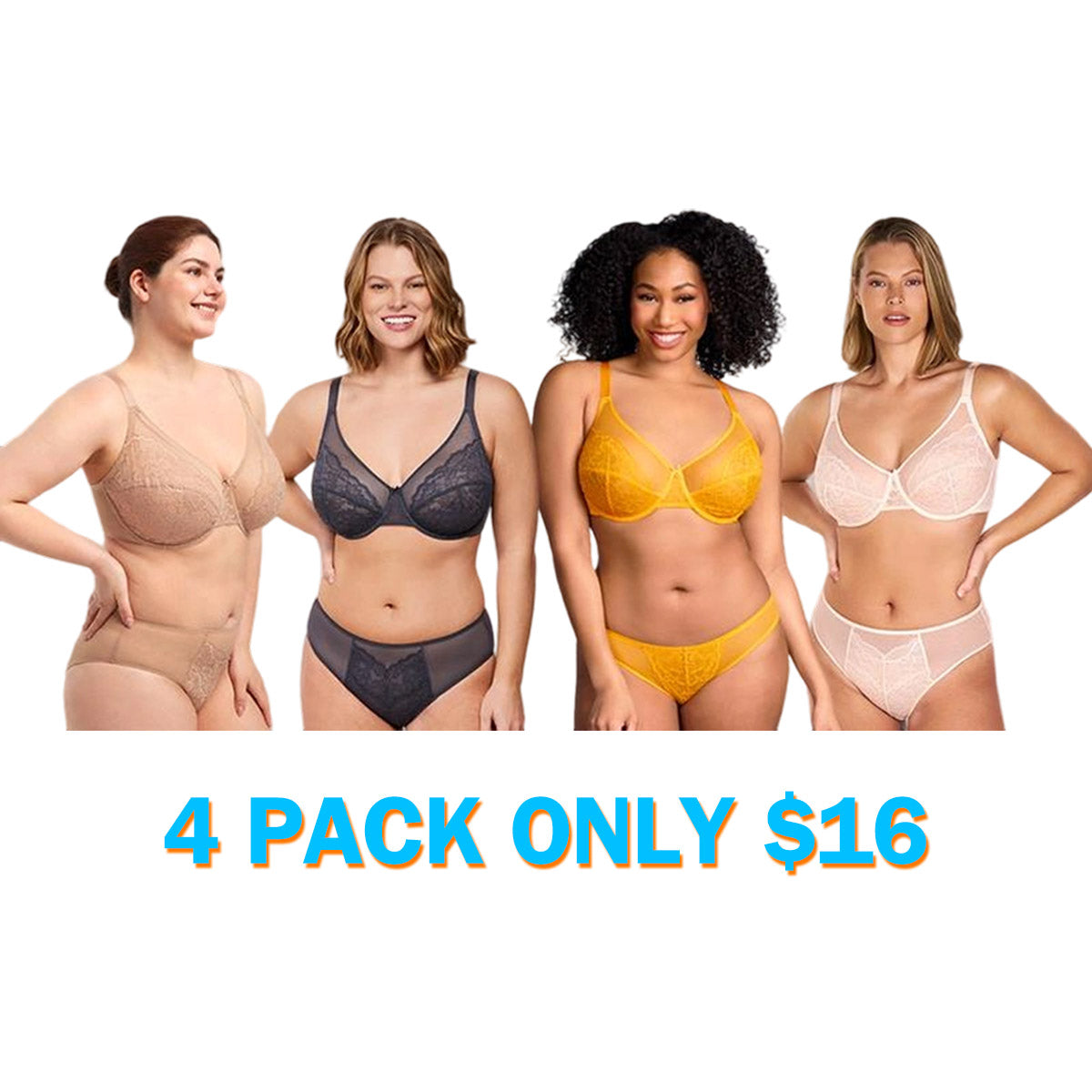 Enchante Floral Lace Plus Size Full Coverage Bra