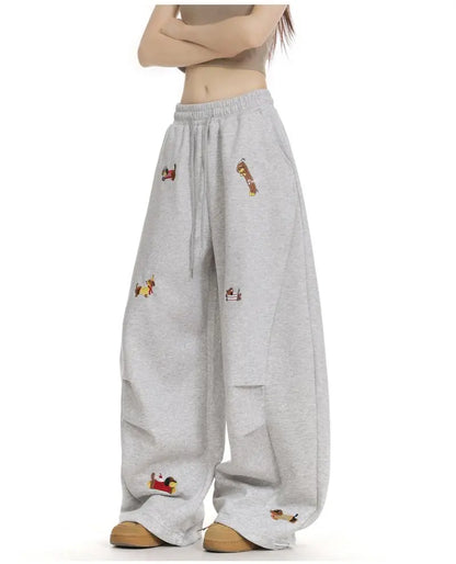 Puppy Loose Fit Tube Sweatpants