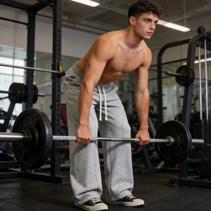 Men's Oversize Fleece Thermal Lined Sweatpants