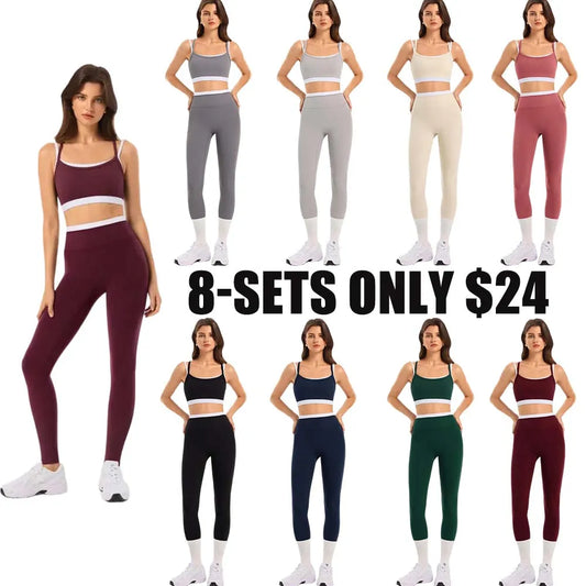 Seamless Leggings & Sports Bra Set with Padded