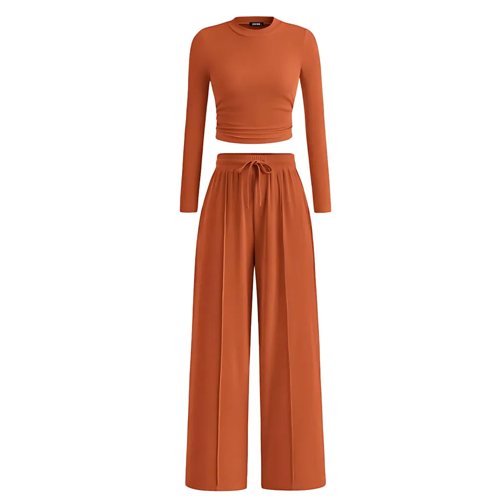 2-Piece Ribbed Knit Lounge Set
