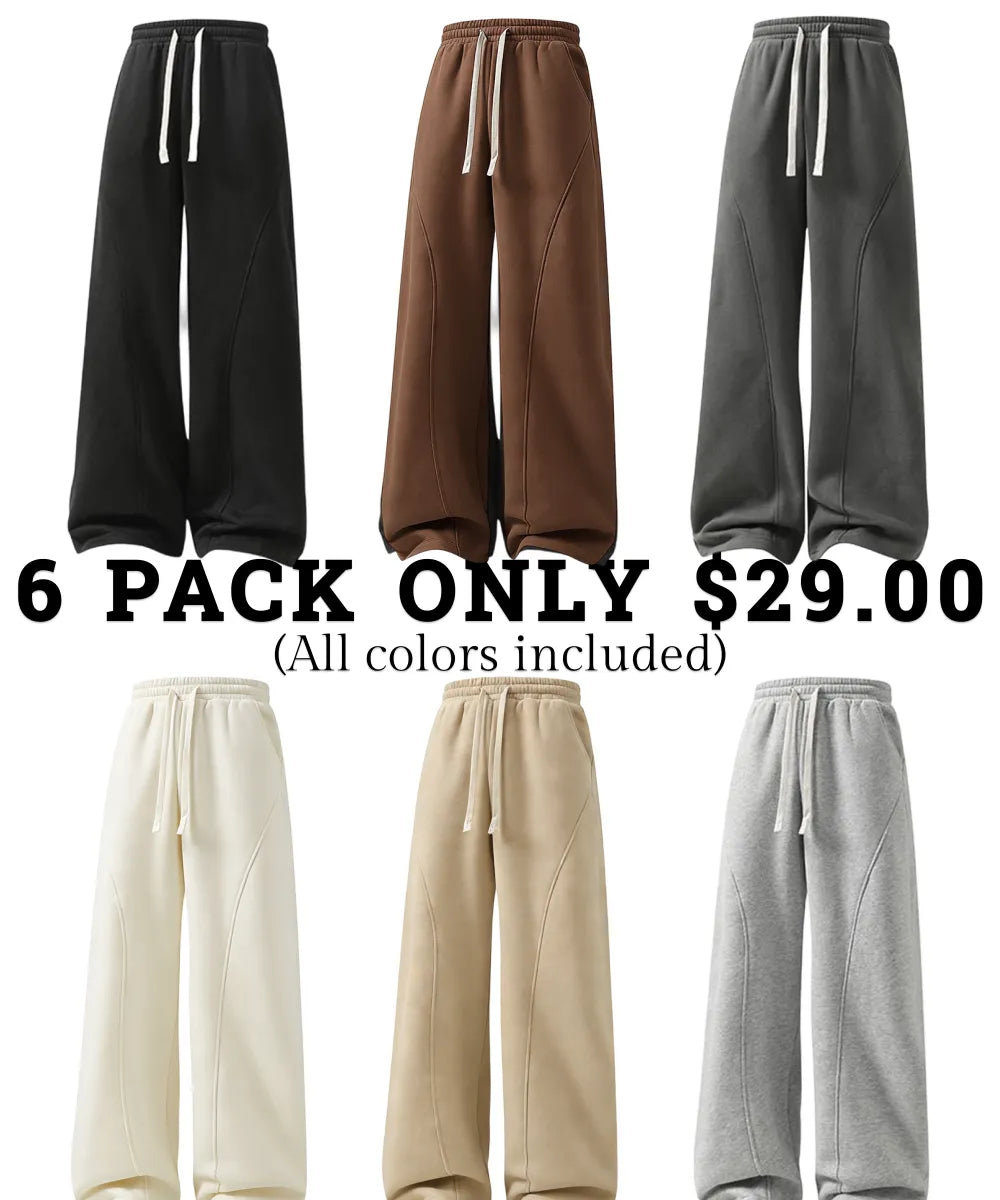 Men's Oversize Fleece Thermal Lined Sweatpants