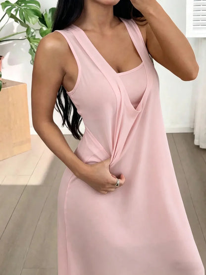 Heather Tank Top & Cutout Maxi Dress Set