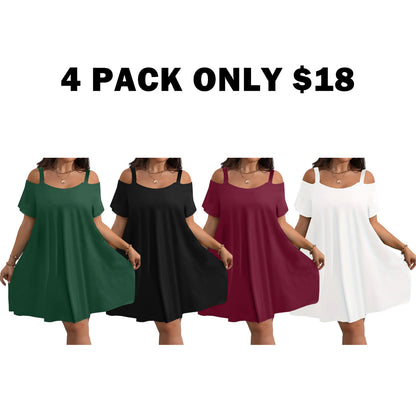 Plus Size Women's Casual Midi Dress