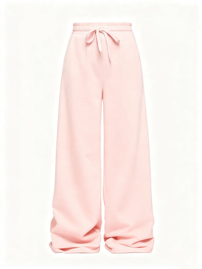 Solid Color Drawstring Pants