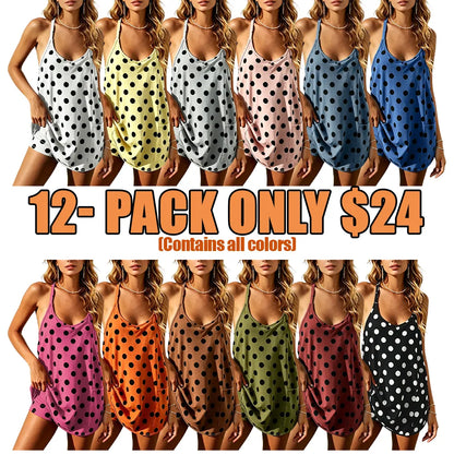 Women's Summer Polka Dot Tennis Dress