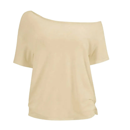 Women's Solid-Color Versatile Short-Sleeve Top