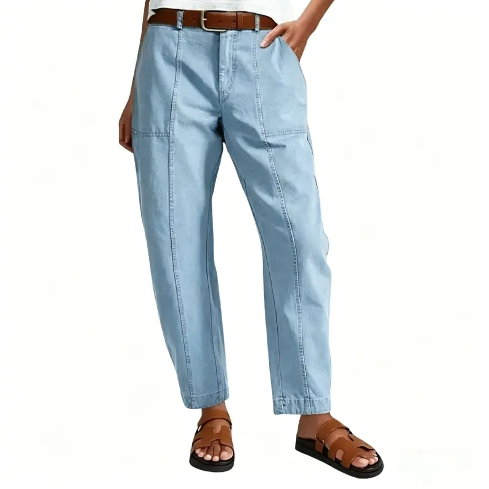 High Stretch 26.4" Inseam Baby Barrel Fit Deep Pockets Pants