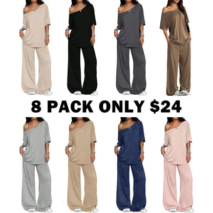 Women's Casual Solid Color Sport Two-Piece Set