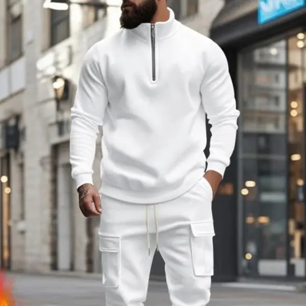 Men's Fleece Lined Zipper Work Pants Set
