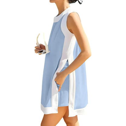 Women's Casual Color Block Two Piece Sets