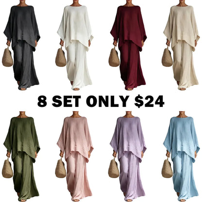 Boho Linen Two Piece Set