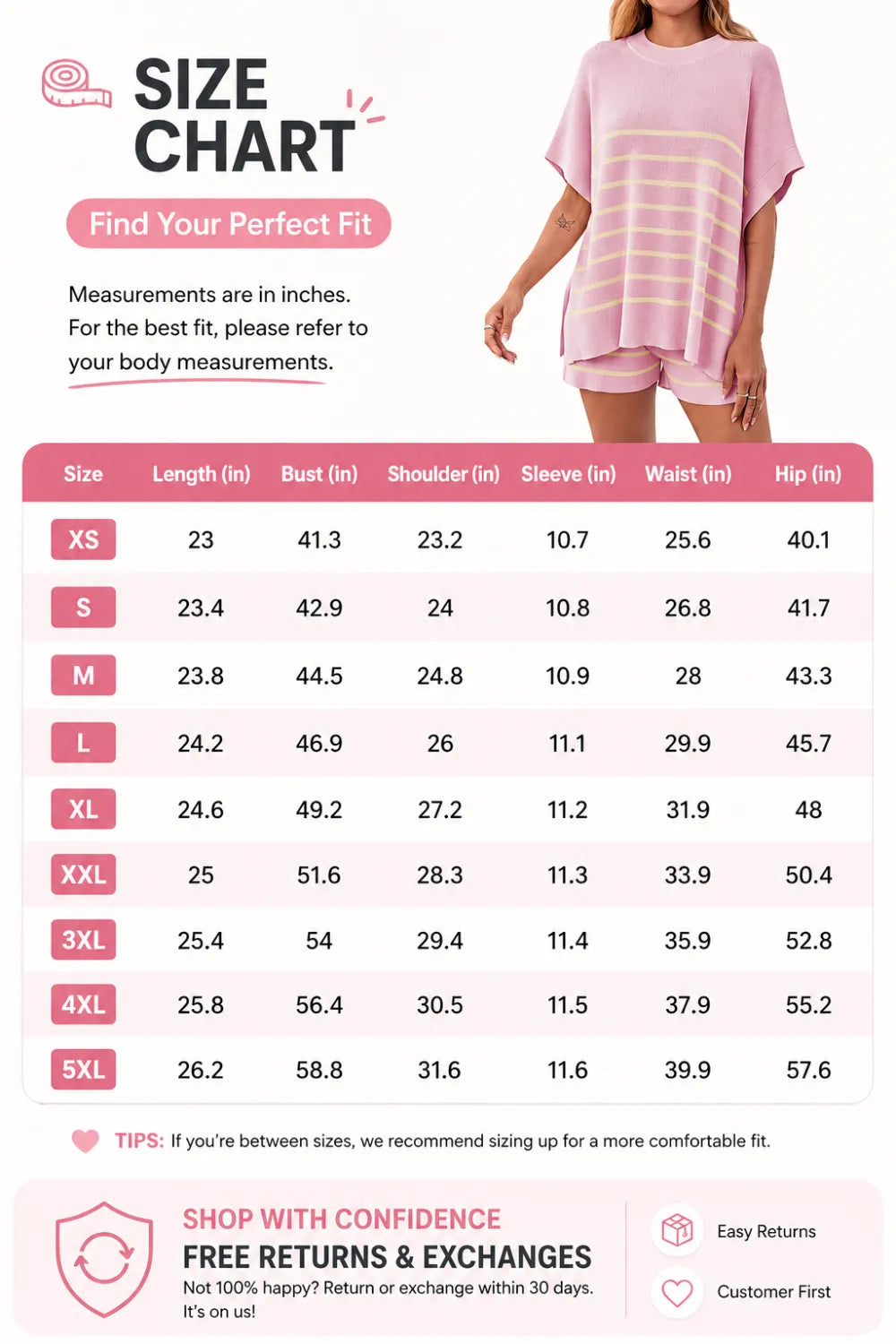 Women's Striped 2 Piece Outfits