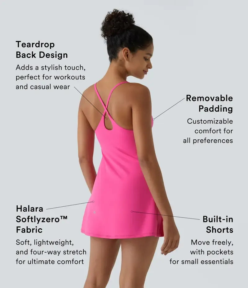 Softlyzero Plush Backless Active Dress-Easy Peezy