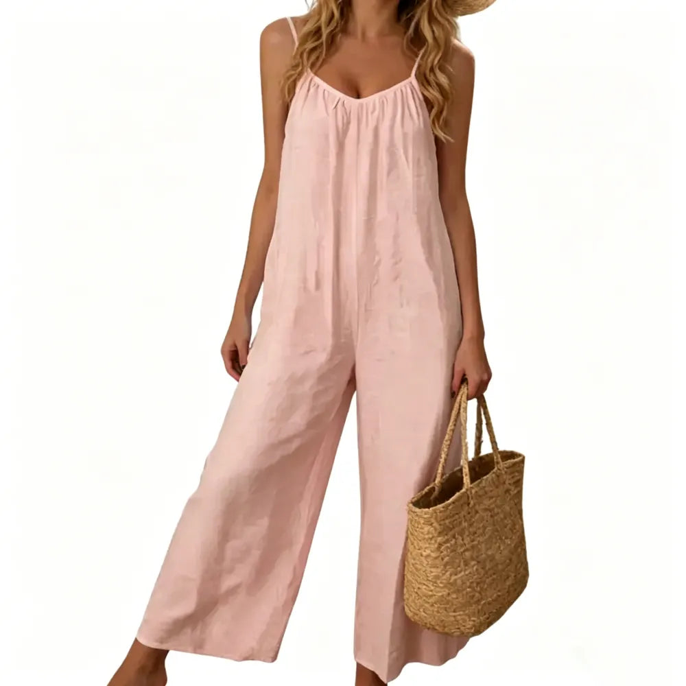 Women's Chic Basic Strappy Backless Spaghetti Strap Overalls