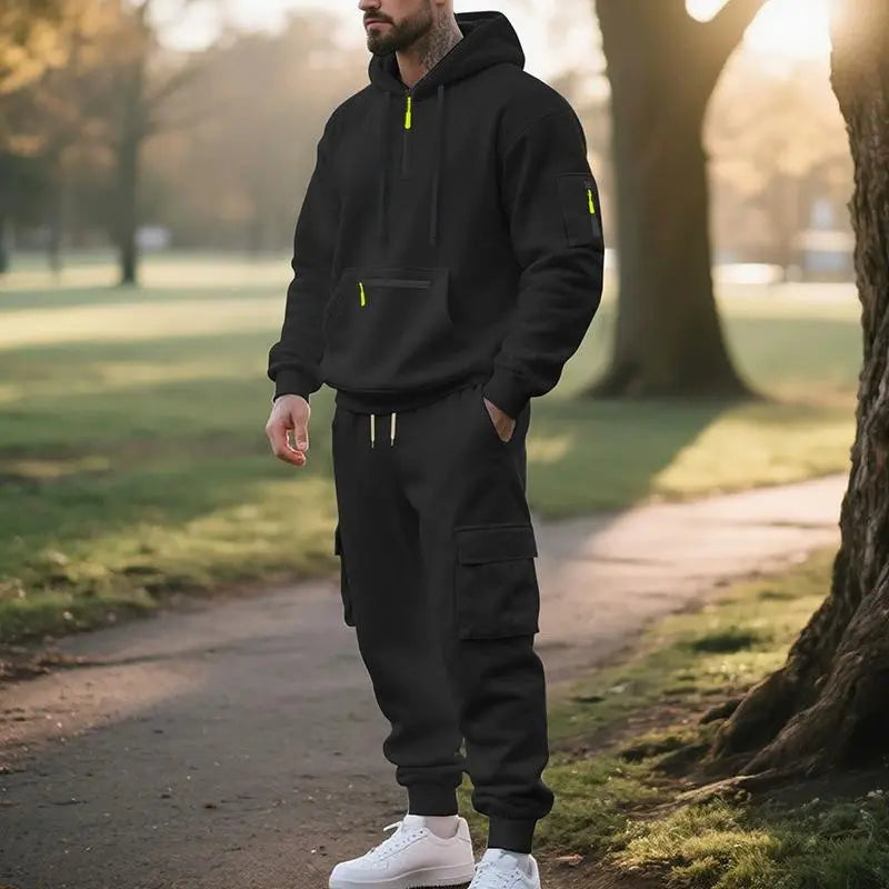 Men's Fleece Lined Casual Set