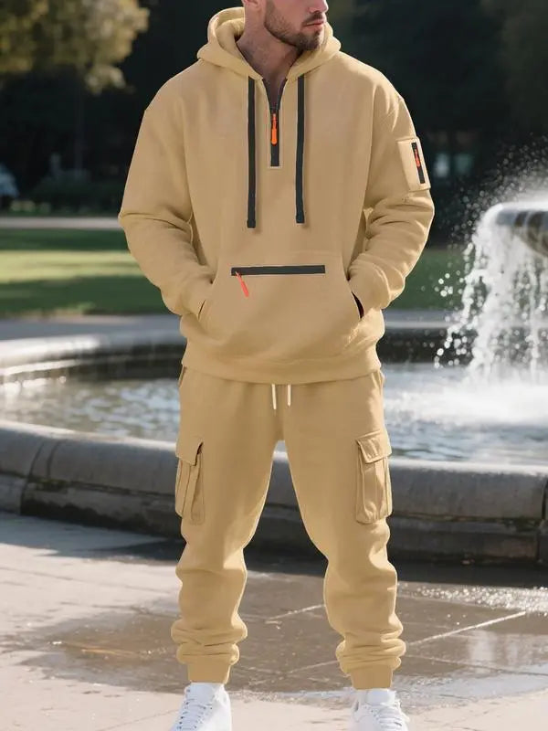 Men's Fleece Lined Casual Set
