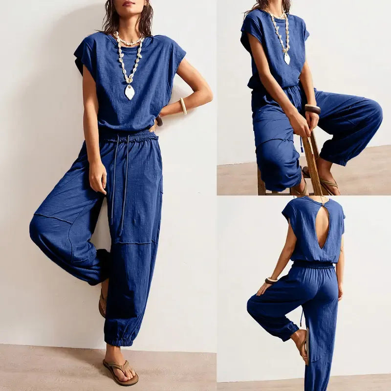 Women's Hollow Out Boho Jumpsuit