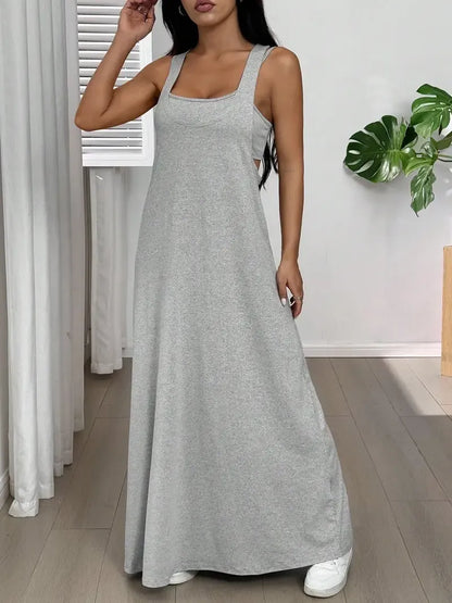 Heather Tank Top & Cutout Maxi Dress Set