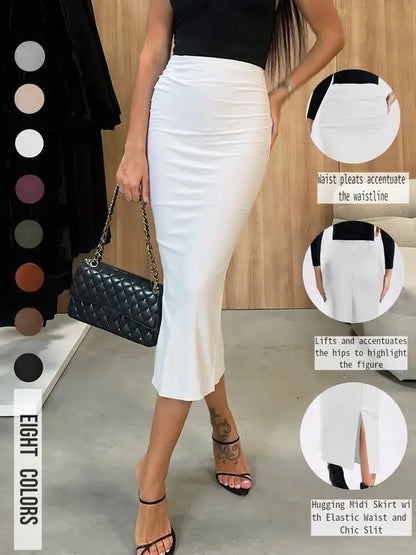 Women's Faux Leather Skirt