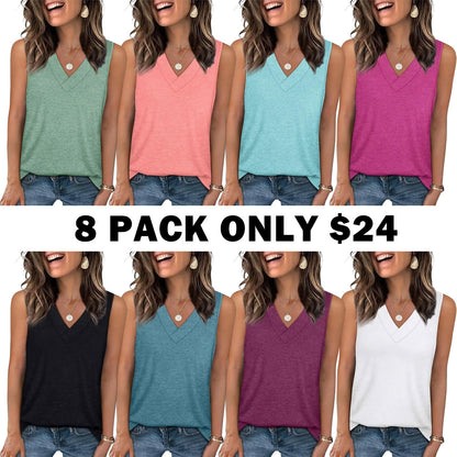 Summer V Neck Tank Tops