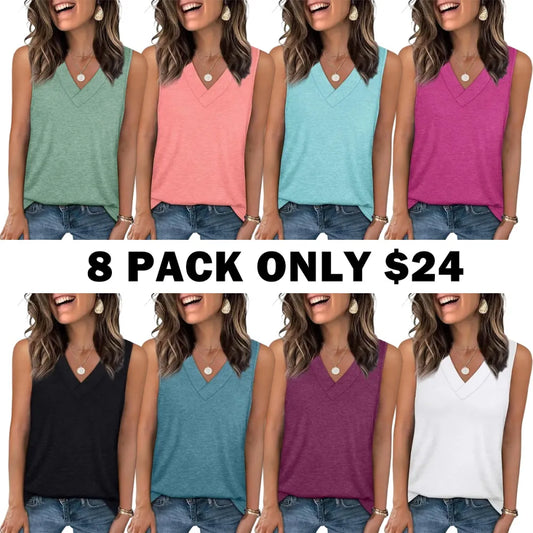 Summer V Neck Tank Tops